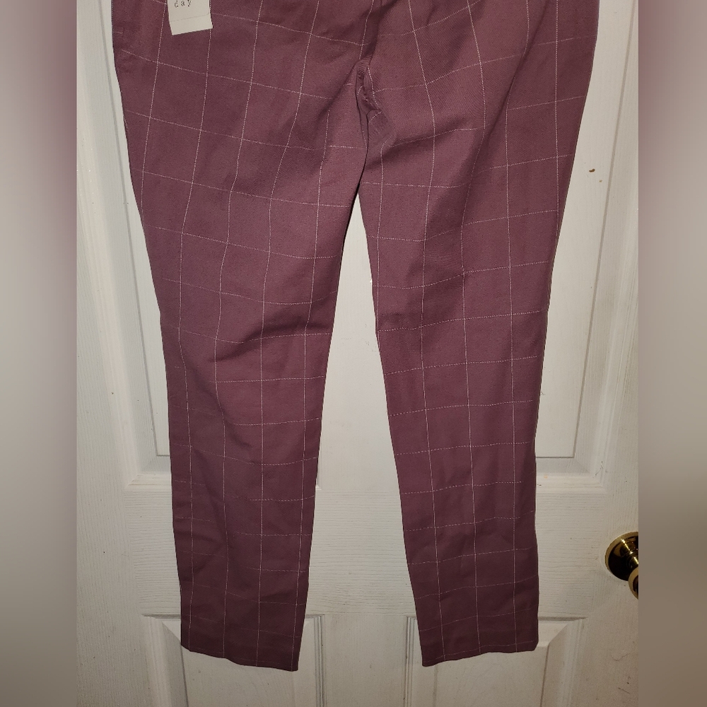 NWT A New Day Side Zip Grid Pattern High Rise Skinny Ankle Pants - Picture 9 of 10